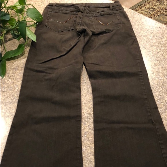 Brown NYDJ Petite Jeans Size 8P - Picture 3 of 13